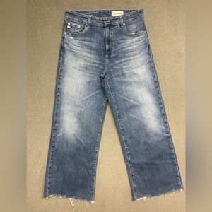 Women’s AG Jeans Sage Wide Leg Crop Mid-rise Fit Blue Sz. 28